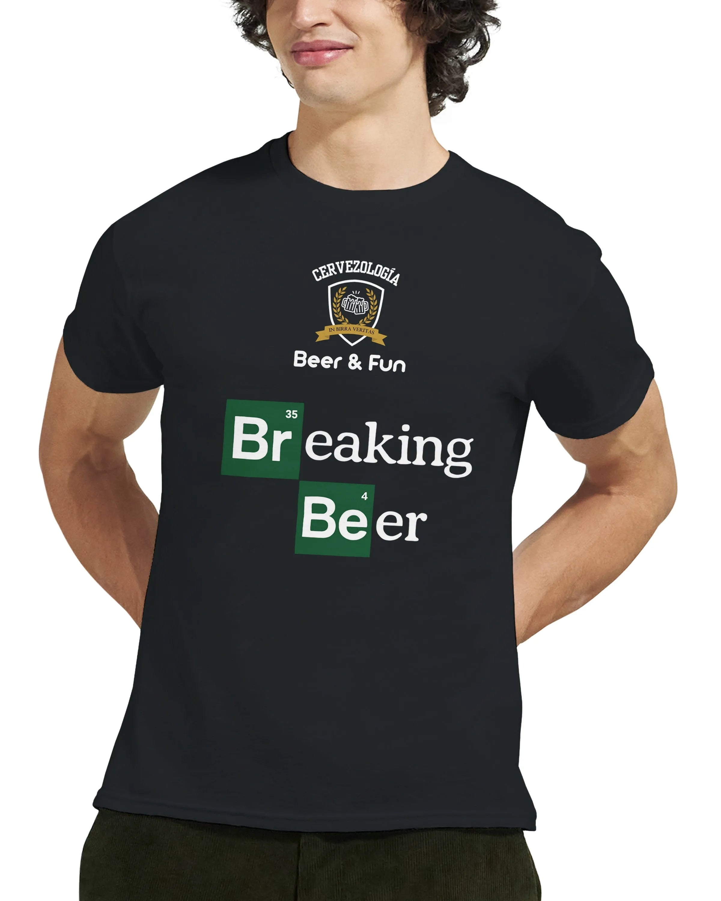 Camiseta cervecera manga corta Camiseta Breaking beer  cervezología