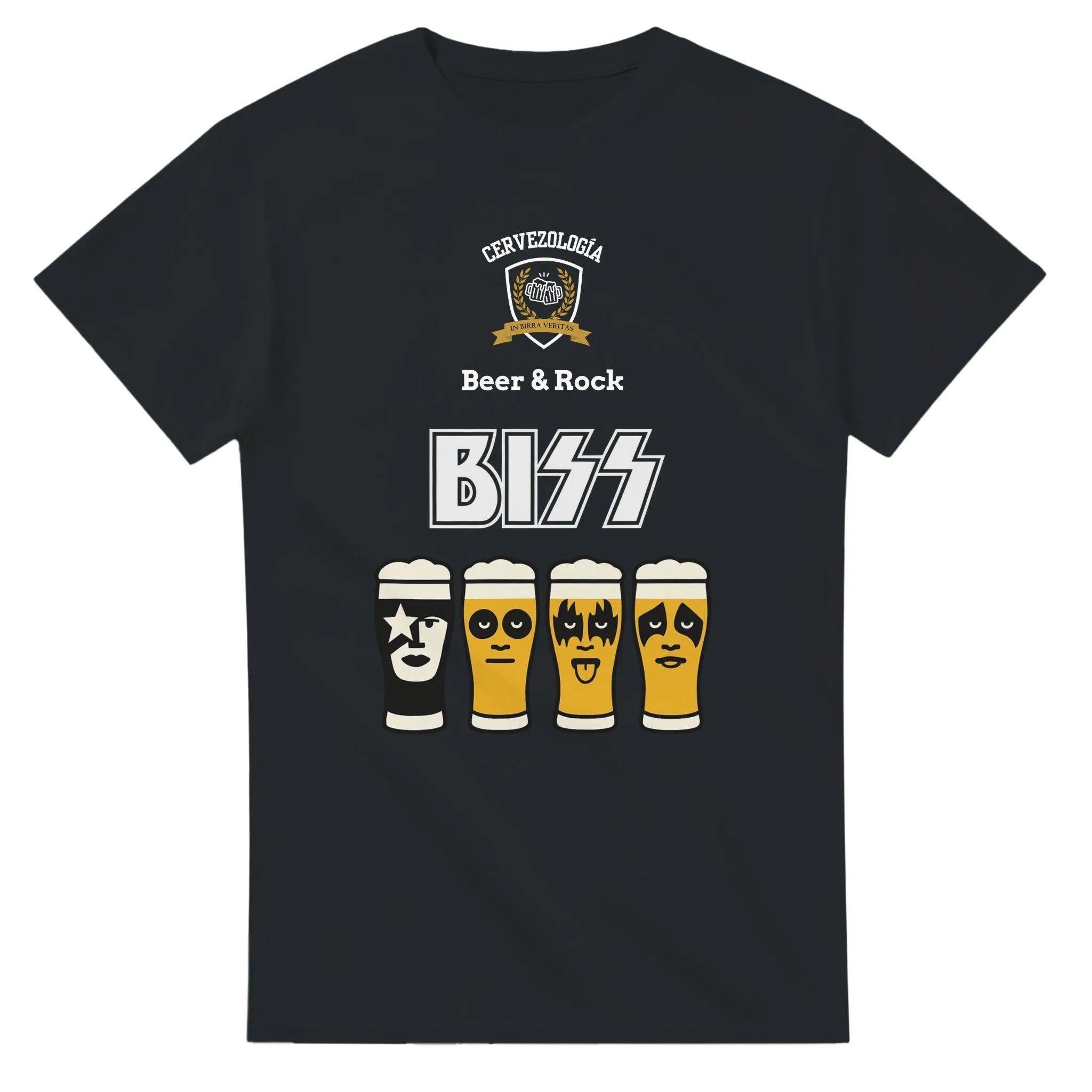 Camiseta cervecera manga corta Camiseta beer & Rock Biss  cervezología