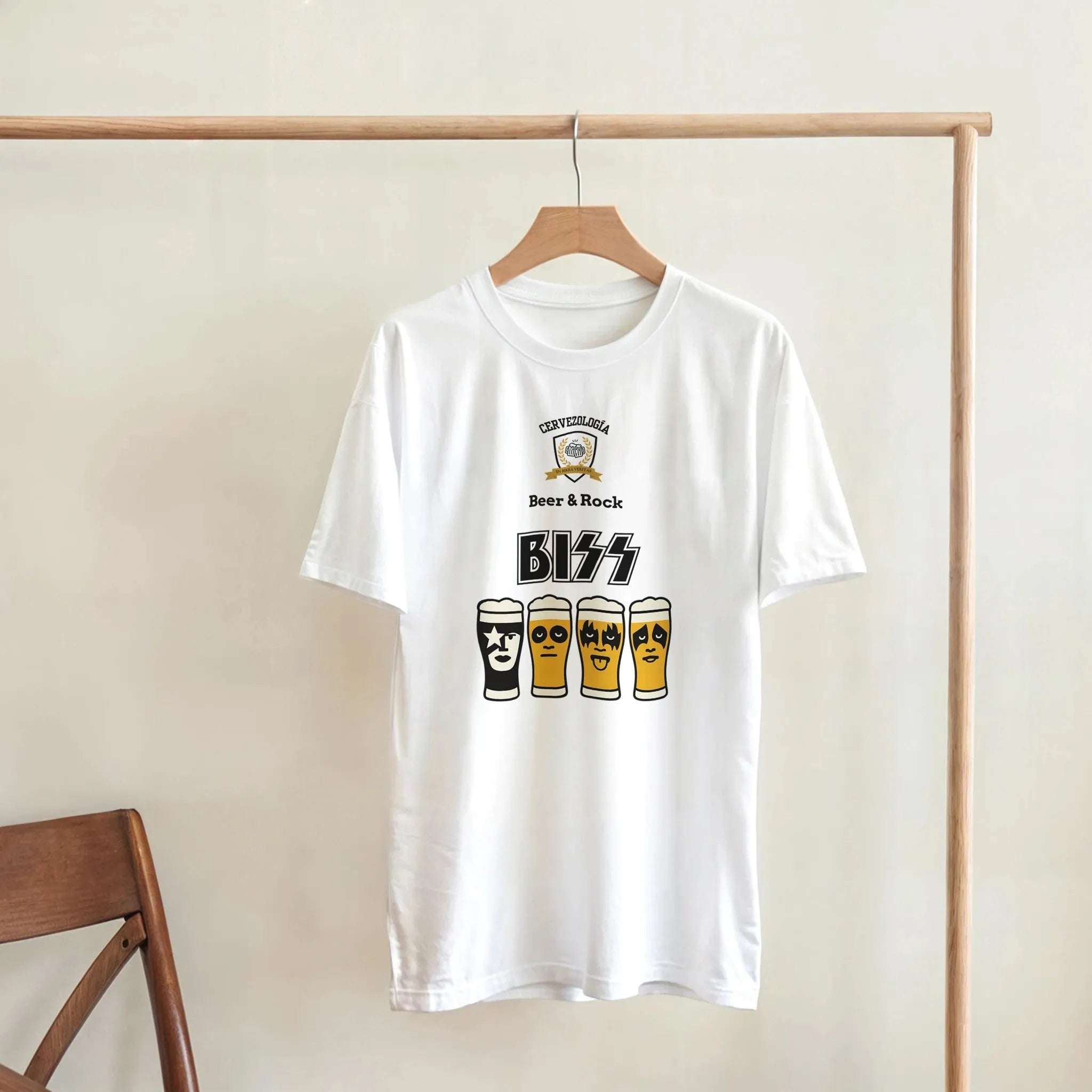 Camiseta cervecera manga corta Camiseta beer & Rock Biss  cervezología