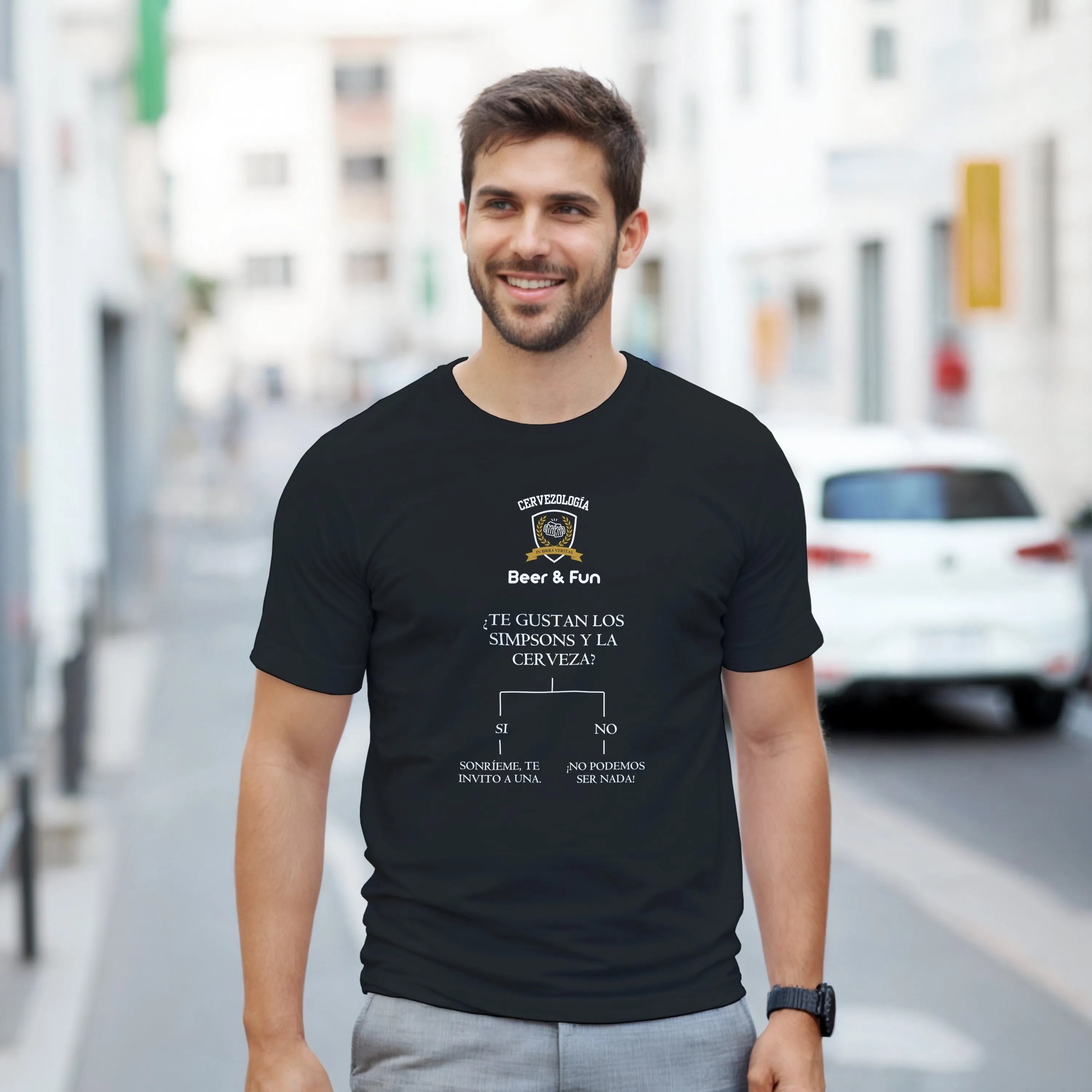 Camiseta cervecera manga corta Dilema  cervezología