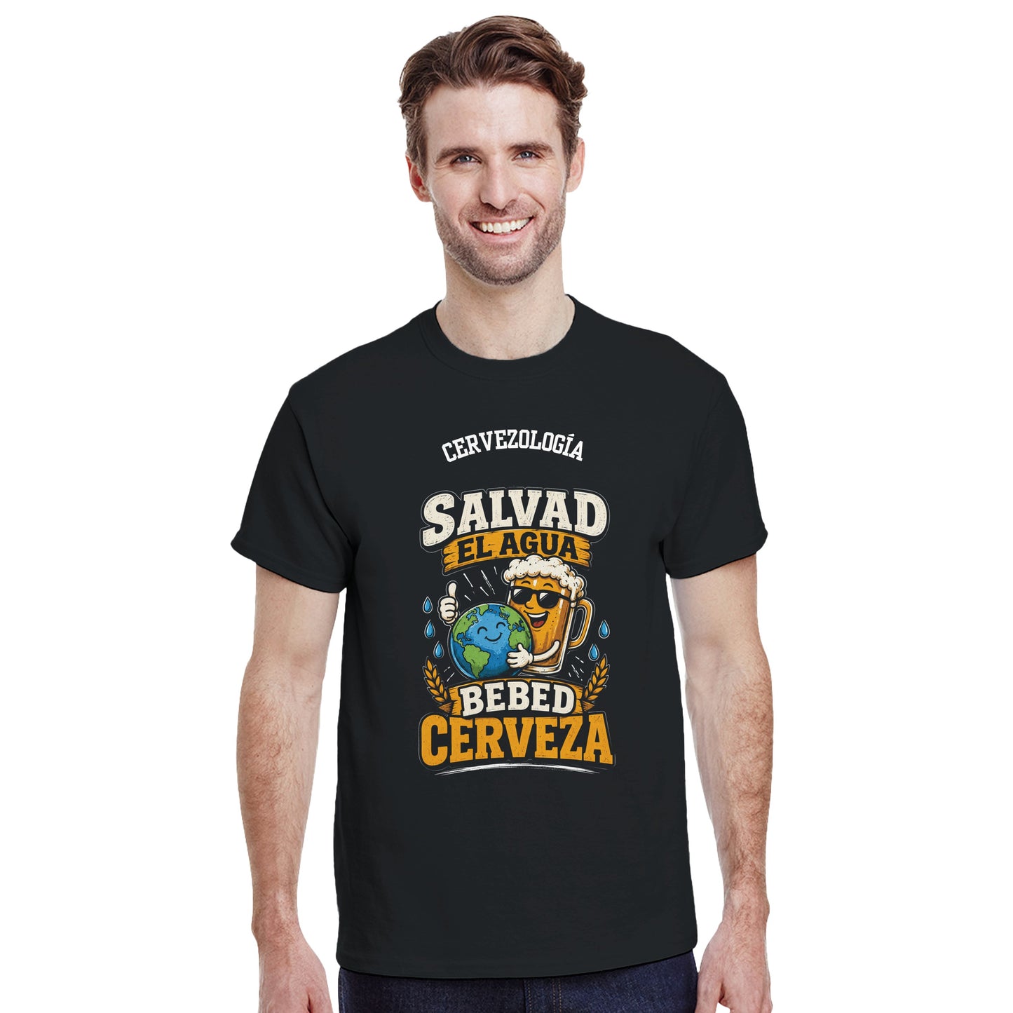 Camiseta Salvad el agua bebed cerveza