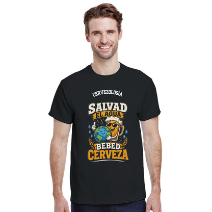 Camiseta Salvad el agua bebed cerveza