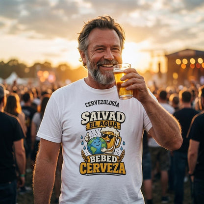 Camiseta Salvad el agua bebed cerveza